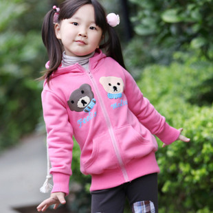 米奇丁当童装女童秋装韩版2011新款大童儿童卫衣两面穿外套13018