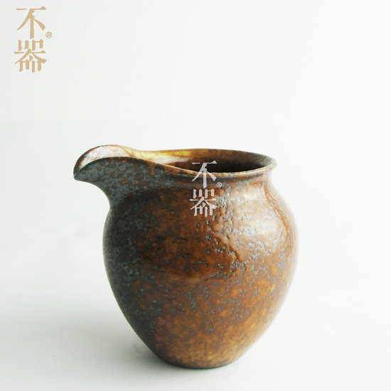 【不器】 日式茶具 纯手工仿古粗陶公杯.鸟喻 Y012