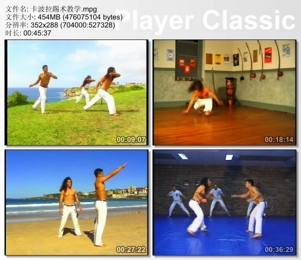 完整版 巴西武术卡波拉踢术教学（Capoeira 1碟）