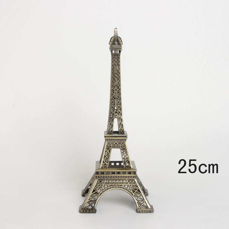 艾菲尔铁塔 巴黎埃菲尔铁塔模型 zakka杂货复古金属工艺摆件25cm