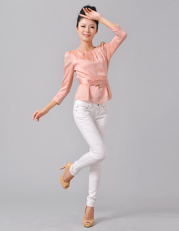 2011秋装韩版女装 MIRROR FUN正品 新款韩国进口丝光绉 小洋装衬