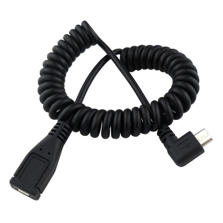 手机 平板 录音笔 MICRO 导航 记录仪USB数据供电弯头延长弹簧线