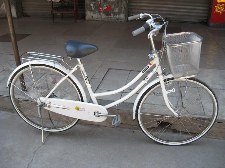全新日本自行车-富士牌公主内三速-乳白色-普通自行车24寸