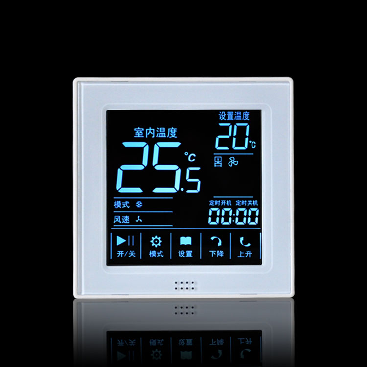 莱珂新款 K303中央空调液晶触摸屏温控器风机盘管智能控温开关
