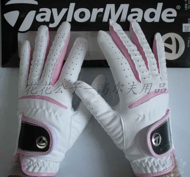 冲四钻特价 Taylormade 女士高尔夫手套 超纤细布 高尔夫球手套