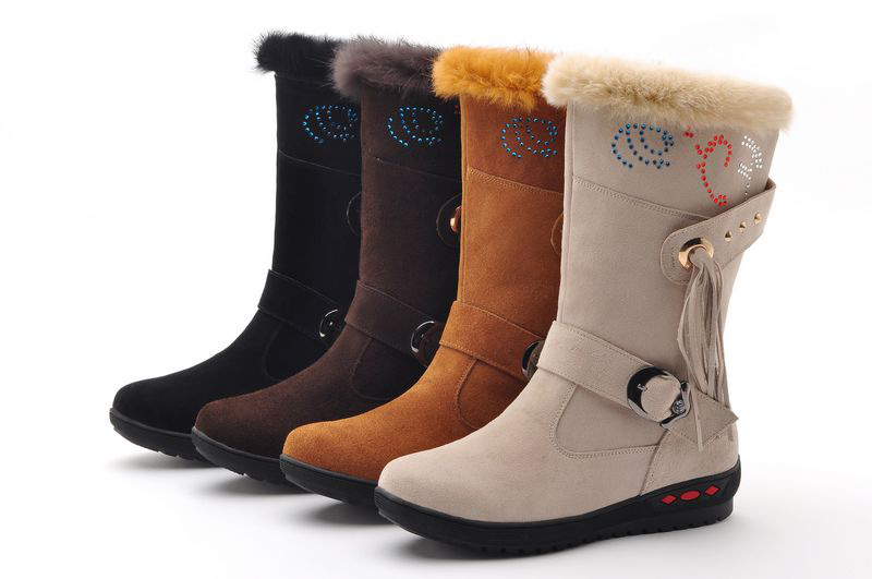 正品莫蕾蔻蕾/moolecole 2012新款公主靴 保暖雪地靴 真皮短靴