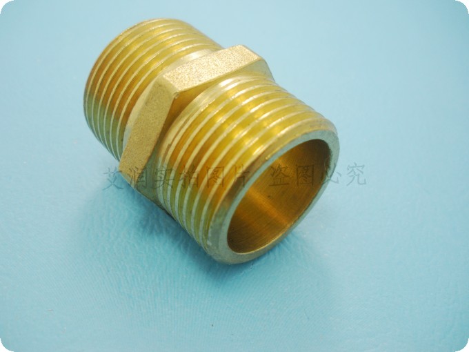 【全铜加厚】1寸双外丝直接 DN25/对丝铜接头/水管配件 配垫片