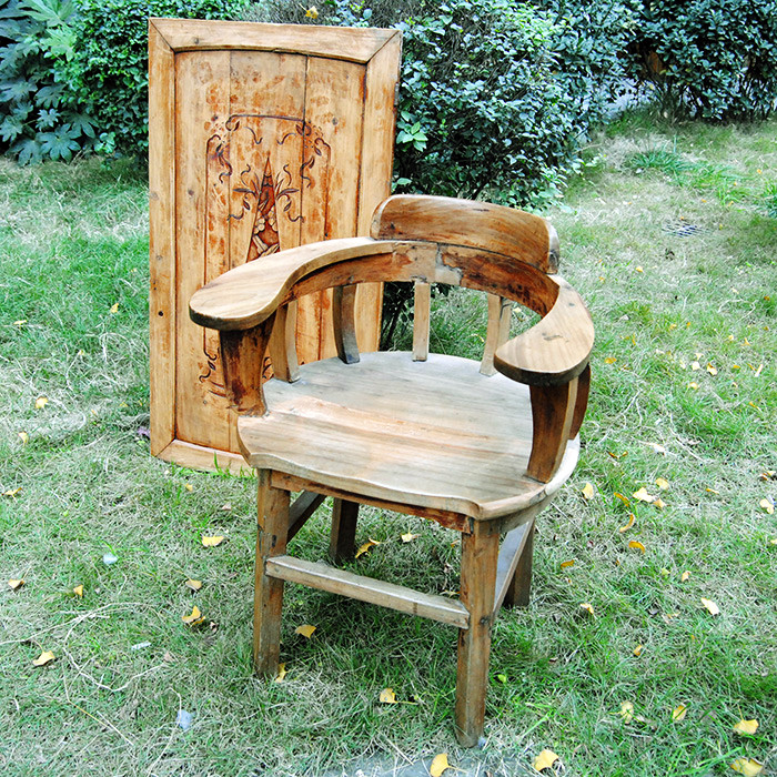 包邮 椅 凳 古董 住宅家具 圆形椅子 复古楠木椅子