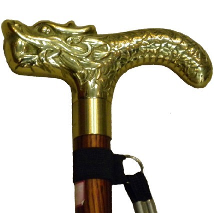 日本进口高档伸缩铝合金老年人纯铜龙头礼品拐杖/手杖/龙头拐杖