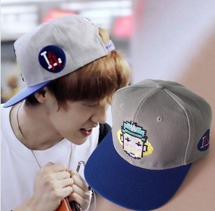 EXO吴鹿晗同款周边帽子MLB街舞LA棒球帽鸭舌帽子卡通NY嘻哈平沿帽