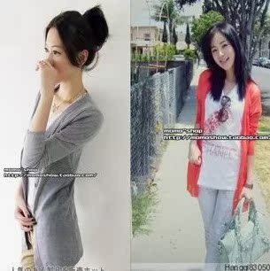 2011秋装新品女装  韩版外贸中长款 长袖开衫 纯棉针织衫