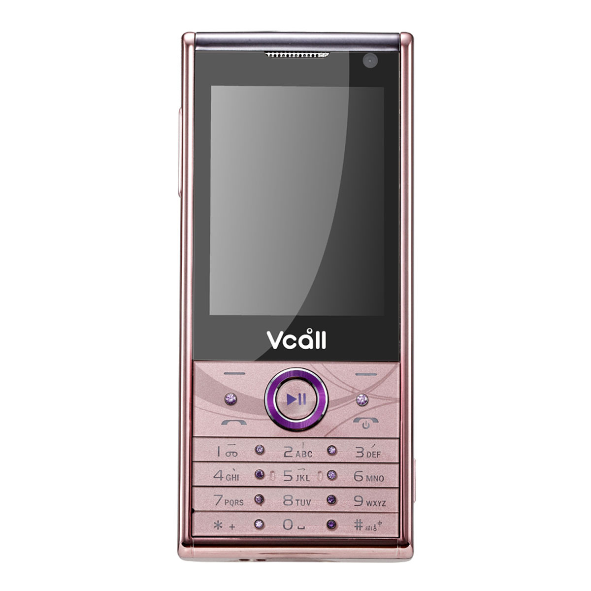 VCALL唯科A30个性时尚手机，wofson音乐芯片，超薄直板、晶石点缀