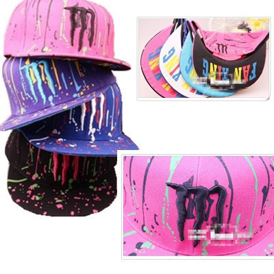 2014街舞帽嘻哈帽 春季新款卡通涂鸦平沿帽女士韩版棒球帽子B301