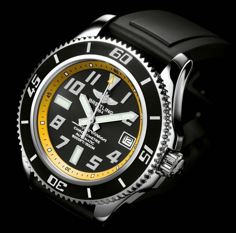 完美品质：瑞士SuperOcean 42mm eta2824机械潜水员胶带手表