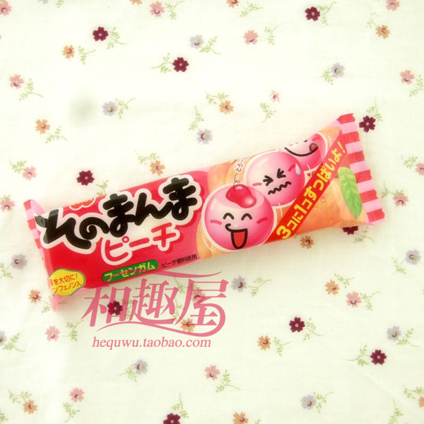 日本进口 coris 桃子果酱夹心口香糖 每包3颗 酸酸甜甜有惊喜