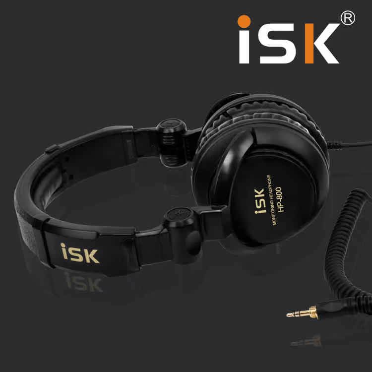 ISK HP-800/HP800 YY主播 K歌录音 头戴式监听耳机 佩戴舒适