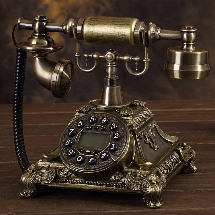 悦旗转盘仿古电话机座机欧式电话机复古电话机时尚创意电话机包邮