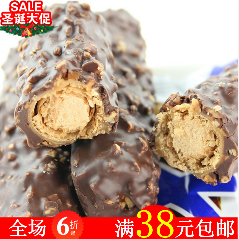 韩式花生夹心代可可脂巧克力棒糖果系类休闲零食360g 特价包邮
