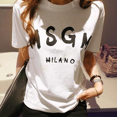 2015夏季新款欧美范 MSGM MILANO T恤 字母男女装纯棉宽松短袖TEE