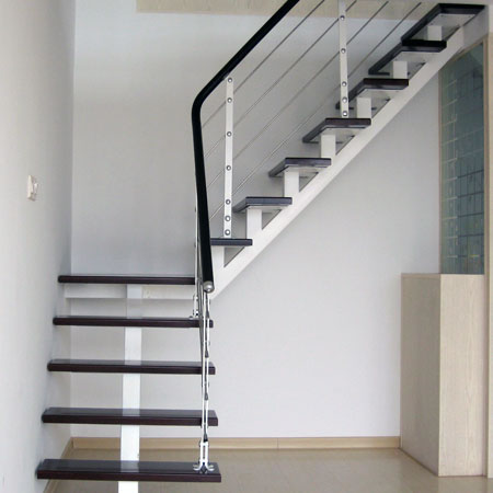 升级款斜梁钢梯 LOFT楼梯 阁楼楼梯 钢木楼梯 楼梯 复式楼梯