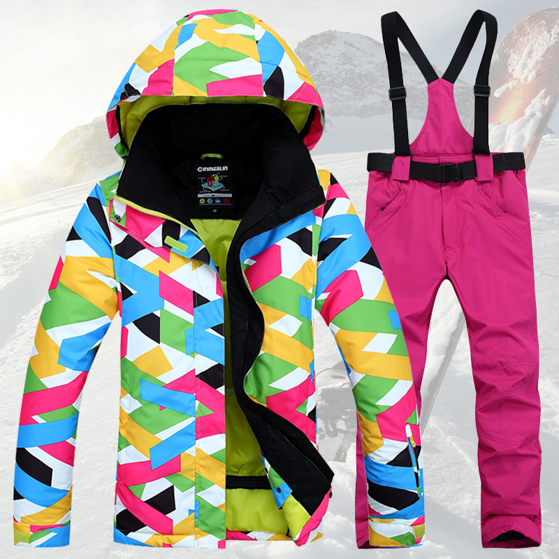 西藏户外滑雪服女套装大码防水保暖单双板透气运动登山服女款棉服