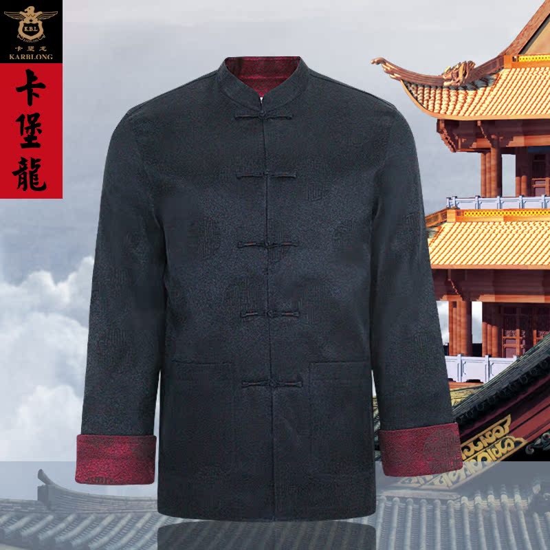 中年唐装 男装中国风秋冬天中式民族风上衣外套加棉加厚正品包邮