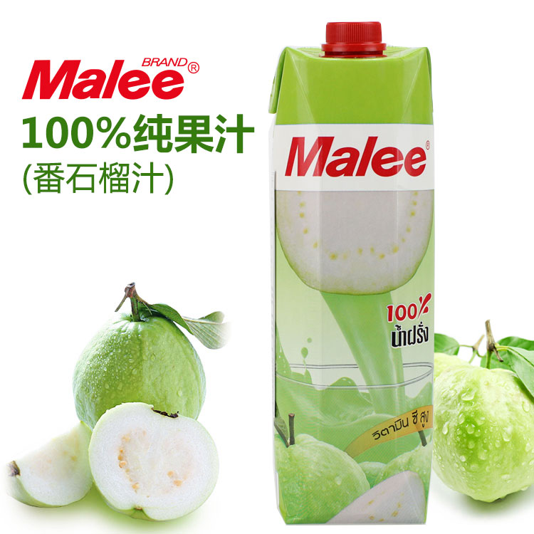 泰国原装进口 玛丽/Malee番石榴汁1L瓶装 无添加进口纯果汁饮料