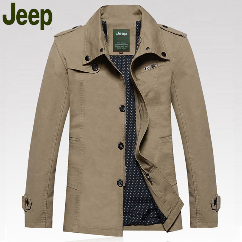 2015秋装新款jeep吉普男士休闲夹克衫韩版薄款男装风衣外套大码潮