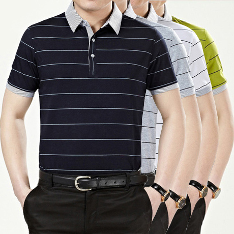 中老年爸爸男装短袖T恤 2014夏装新款中年男士纯棉半袖体恤