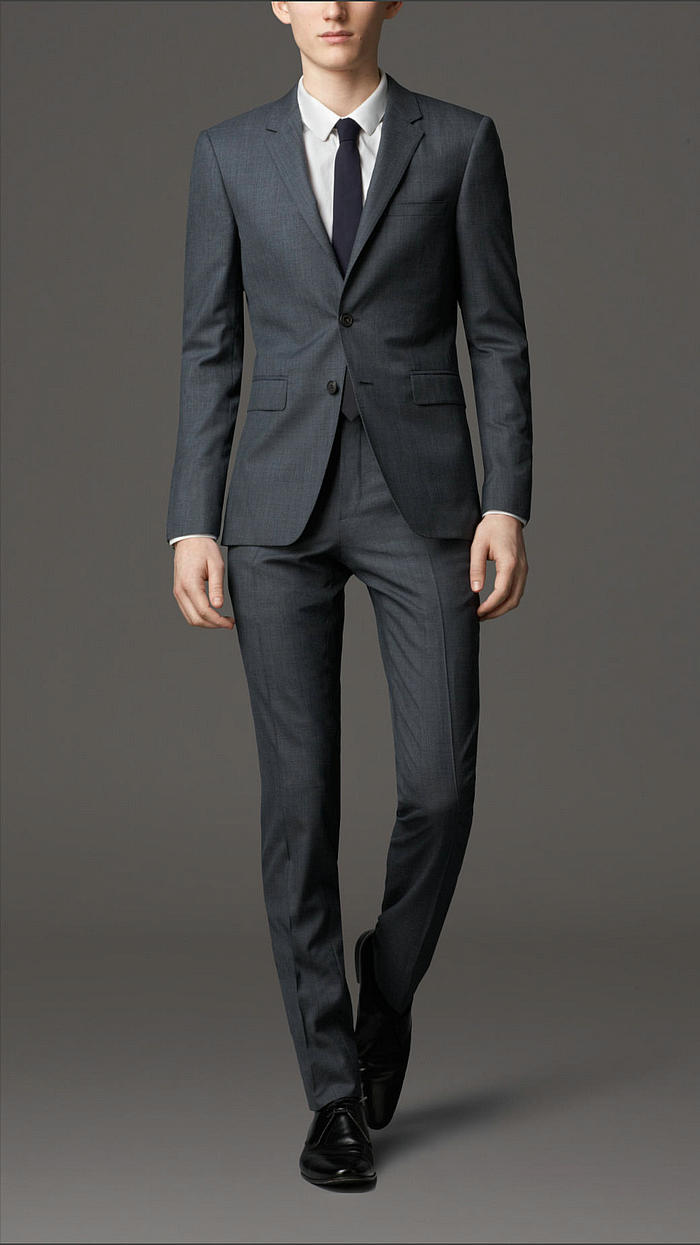 2015新款包邮西服套装休闲职业涤纶时尚黑色 青年西装深灰色单排