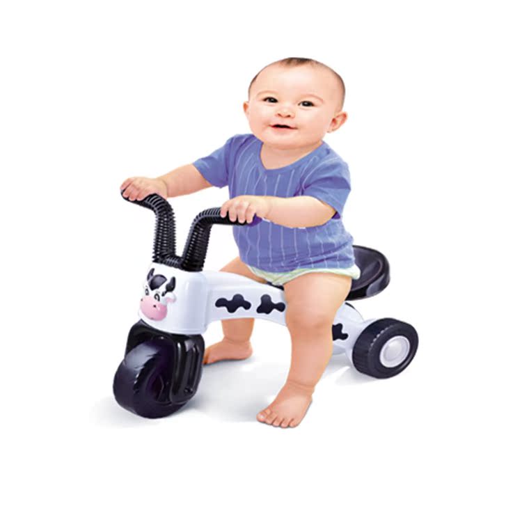 嘉百乐学步车 奶牛学步车 儿童宝宝可坐滑行车玩具小孩婴儿