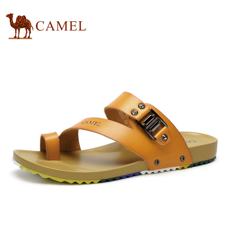 Camel 骆驼男鞋 休闲舒适夹趾拖鞋 2015夏季新款透气男士拖鞋