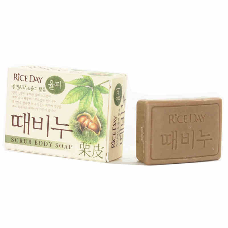 韩国原装进口香皂希杰狮王米时代蜜栗皮去灰皂100g保湿滋润卸妆皂