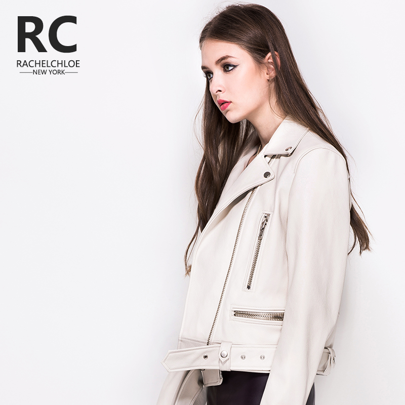 RC瑞可儿2014新款欧美长袖小外套PU皮衣女短款修身机车皮夹克秋冬