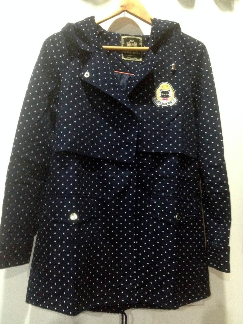 艾格ES正品2015新春装韩版中长款风衣大码女外套150334038-40-35