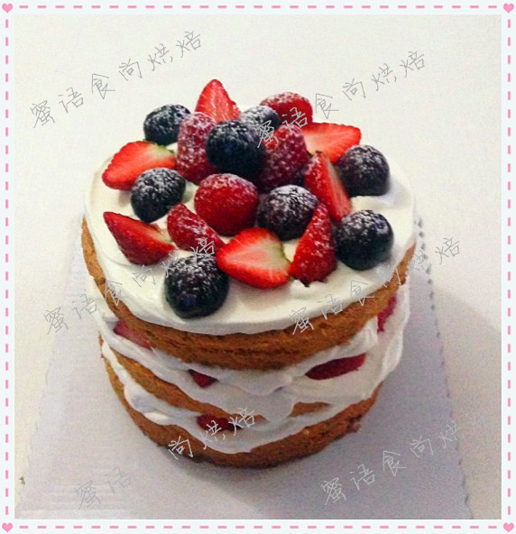 武汉创意生日蛋糕个性定制/森林系水果裸蛋糕