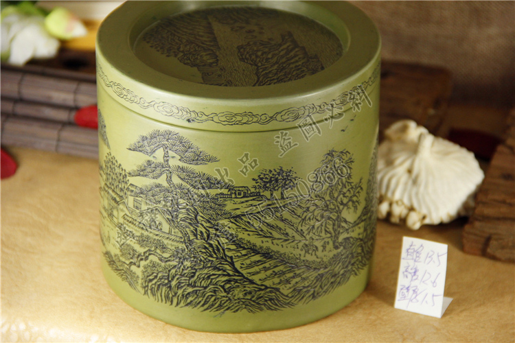 包邮蛐蛐罐之天津王学义最具代表的瓜皮绿加老徐满片雕刻