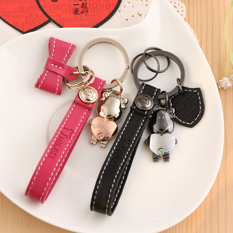 米勒斯情侣钥匙扣 男士女创意可爱钥匙圈 韩国汽车钥匙扣挂件