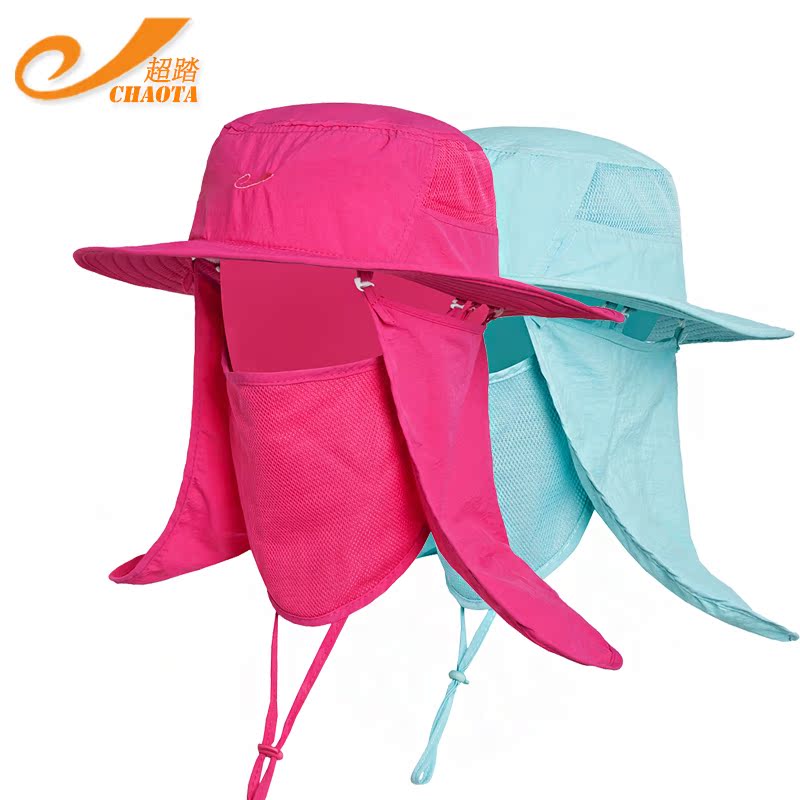 夏季男女户外帽子圆边帽遮阳帽防紫外线钓鱼帽登山帽防晒帽渔夫帽