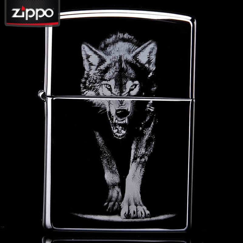 美国原装正版ZIPPO打火机 150 黑冰狼限量正版正品特价2014超薄zp