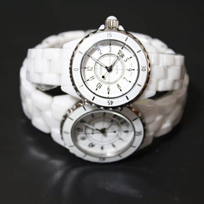 RHDD原装正品 白色陶瓷手表女表韩版 J12香奈尔陶瓷手表表