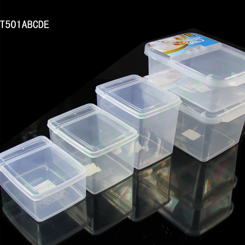 5个包邮 翻盖食品盒 翻盖保鲜盒活动盖储物透明塑料盒食品展示盒