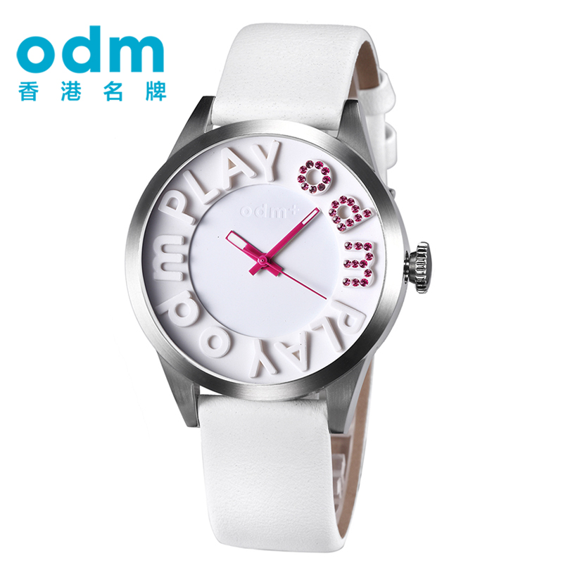 ODM欧迪姆正品手表女士石英水钻表休闲女表皮带女士手表DM004