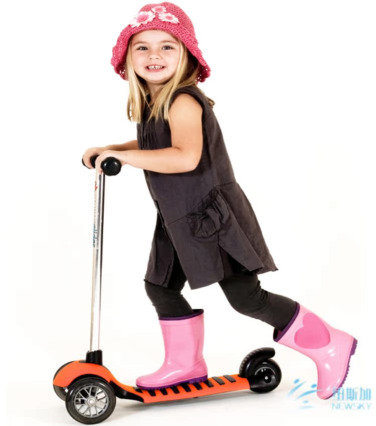 特价正品ybike儿童滑板车三轮高档铝合金PU轮2-5岁桔色银管
