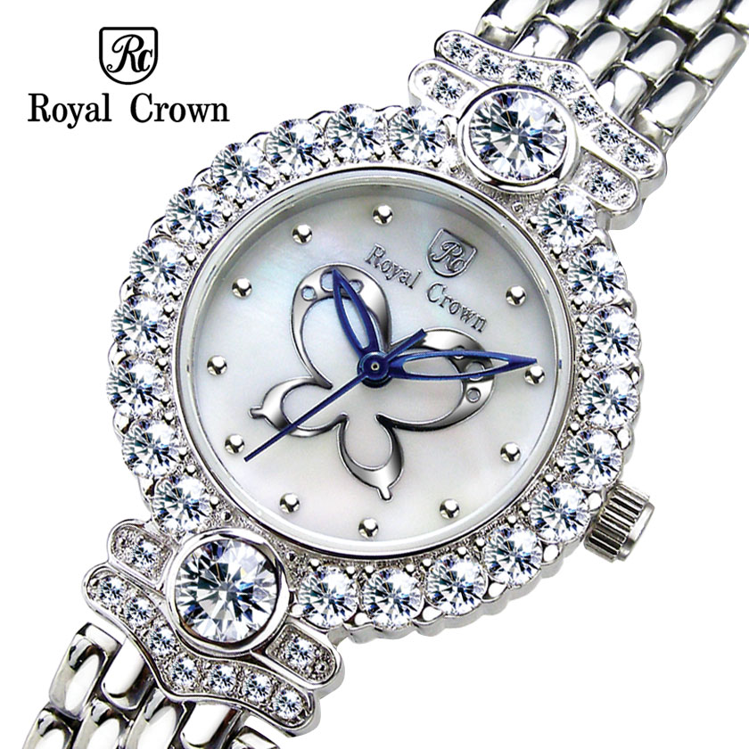 奢华简约时尚女士手表镶钻女表水晶石英表淑女 日本进口机芯手表