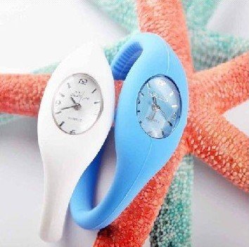 韩版硅胶手表中性表果冻表装饰表石英表多彩糖果色