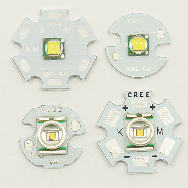 黄光白光led CREE Q5 T6二代带铝基板 强光手电筒头灯 U2灯珠灯泡