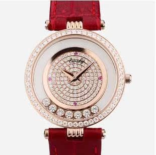 瑞士奥威时正品女式手表石英表满天星玫瑰金镶钻钢带女表防水