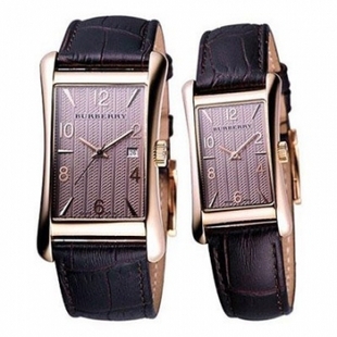 原装正品BURBERRY巴宝莉女表石英表经典方型真皮表带手表BU3001