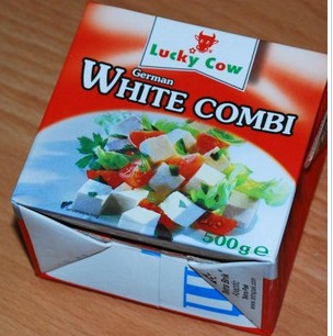 德国进口lucky cow 发达白奶酪白芝士500G German White Cheese